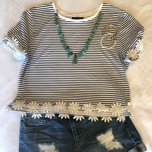 Striped / Floral Crop Top!